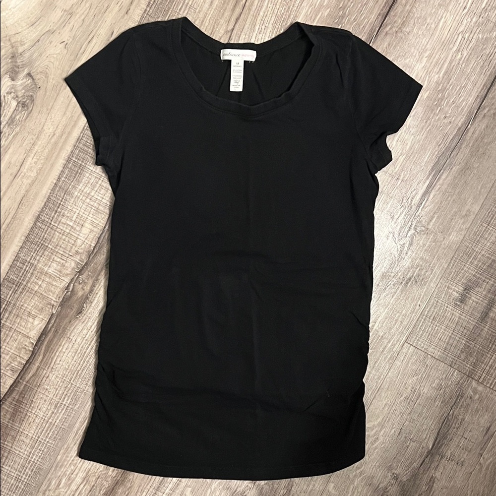 Maternity Black Short Sleeve Tee